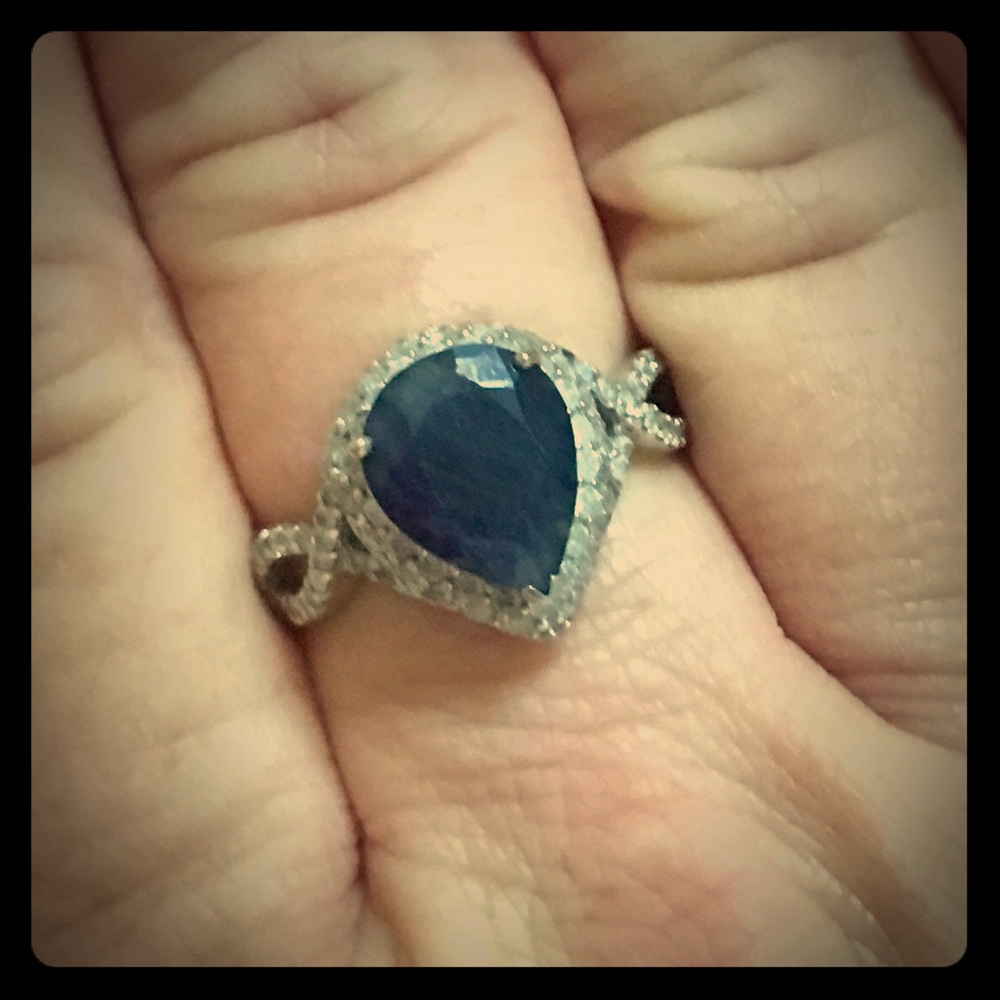 Sapphire & diamond statement ring